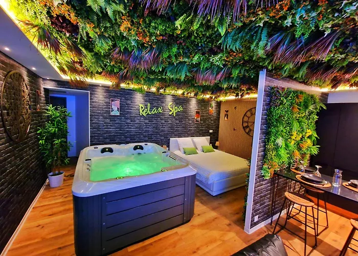 Relax Spa-4 Pers-jacuzzi-parking-jardin-clim-colmar *