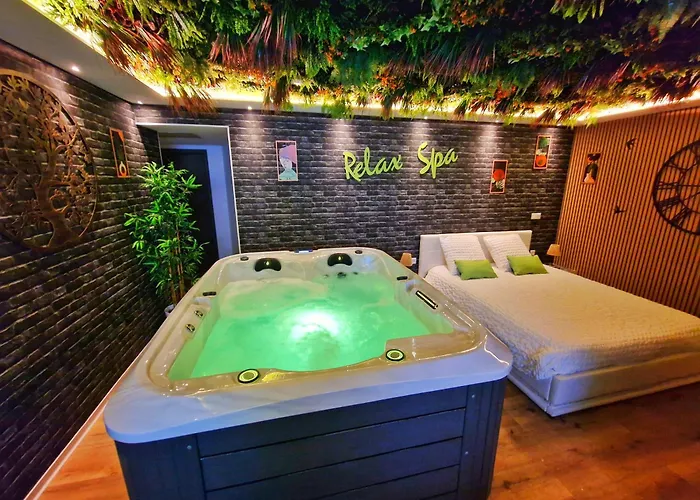 Relax Spa-4 Pers-jacuzzi-parking-jardin-clim-colmar *
